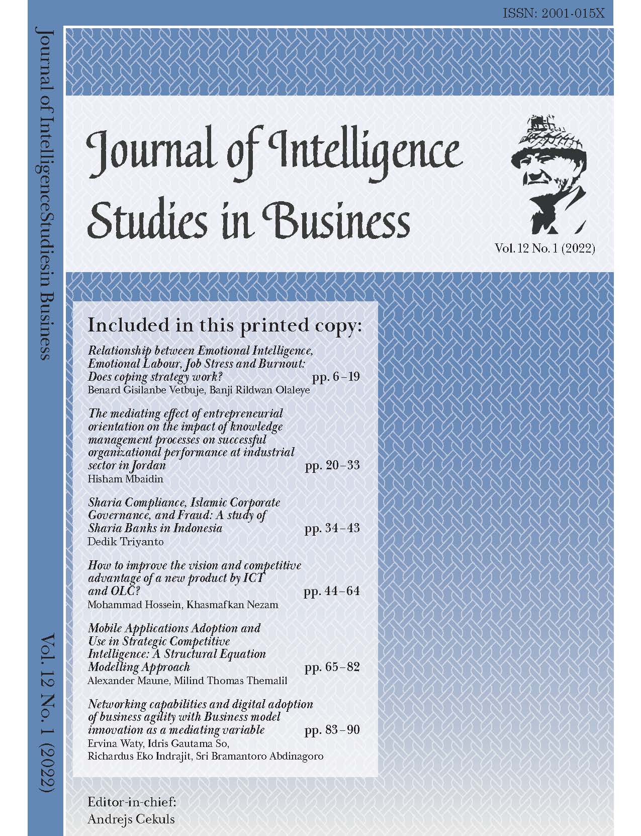 					View Vol. 12 No. 1 (2022): Journal of Intelligence Studies in Business
				